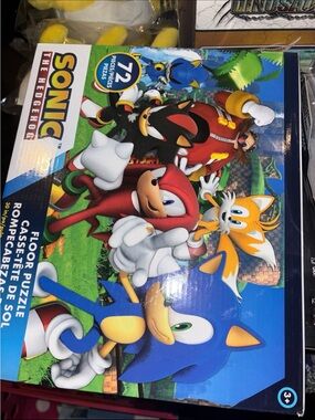 Sonic the Hedgehog 72-Piece Floor Puzzle - Blue, Red, Yellow